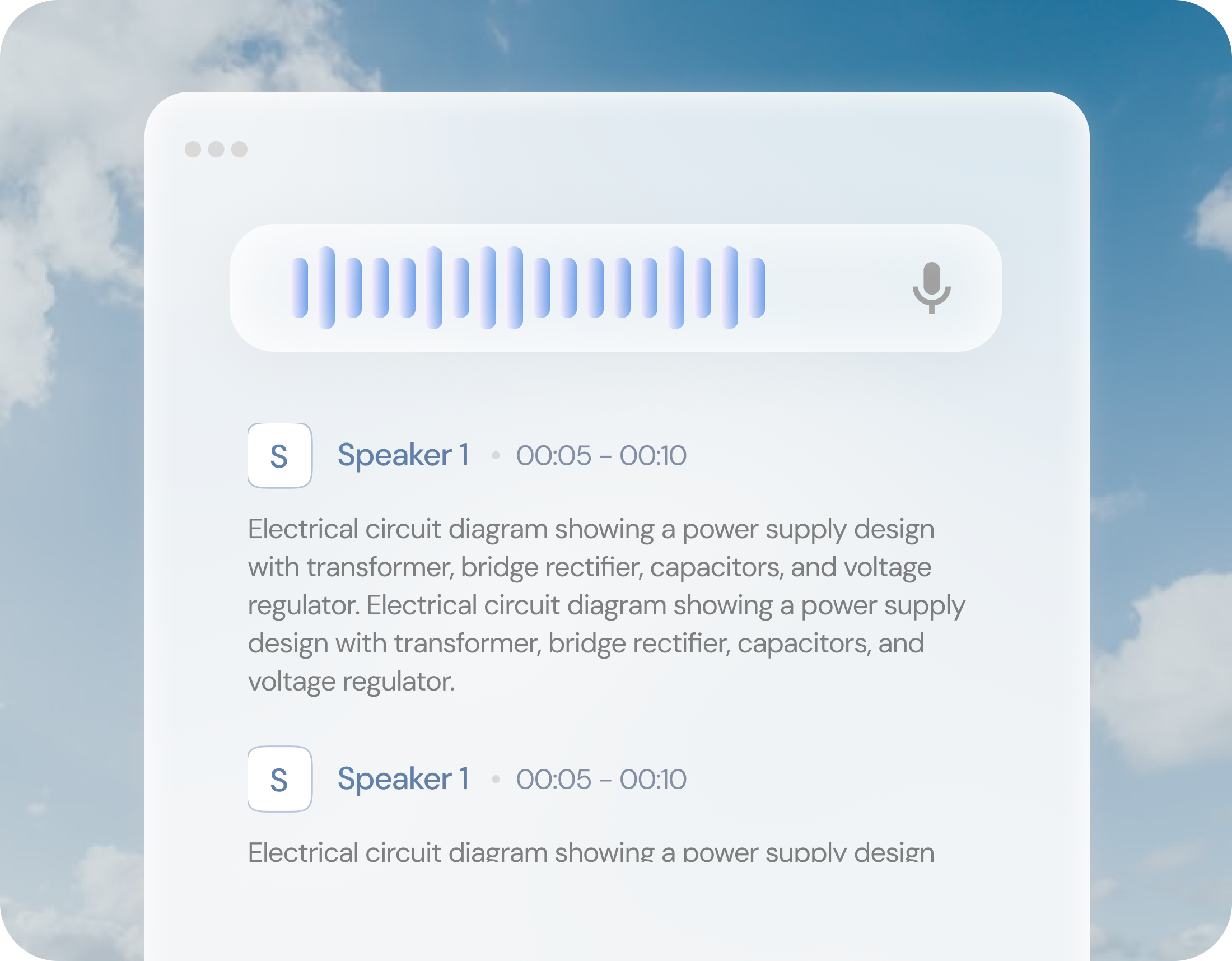 Speaker-wise transcript visualization